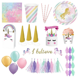 Deluxe Unicorn Party Pack for 8 - SAVE 8%