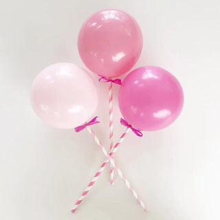 Pretty In Pink  Balloon Cake Topper Set | Girl Baby Shower Party Theme & Supplies |