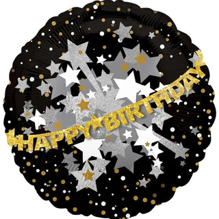 Anagram | Happy Birthday Sparkle Banner Foil Balloon