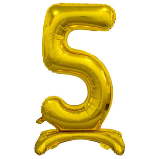 Giant Gold Air-Fill Number Foil Balloon - 5