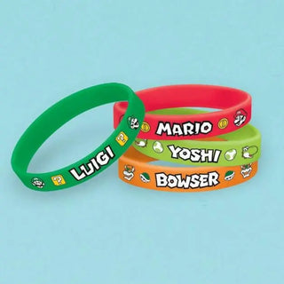 Amscan | Super Mario Brothers Silicone Bracelets - Pack of 6