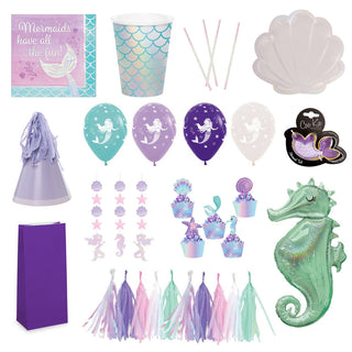 Deluxe Mermaid Party Pack for 8 - SAVE 23%