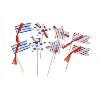 Stars and Flags Cupcake Toppers - 8 Pkt