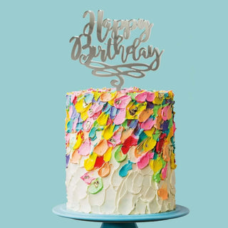 Sugar Crafty | Happy Birthday Cake Topper - Mirror