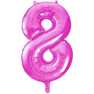 Giant Hot Pink Number Foil Balloon - 8