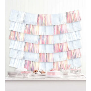 Amscan | Shimmering Party Iridescent Fringe Decoration - White
