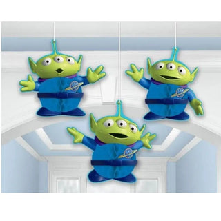 Amscan | Toy Story Alien Honeycomb Decorations | Toy Story Party Theme & Supplies