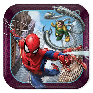 Spiderman Webbed Plates - Lunch 8 Pkt