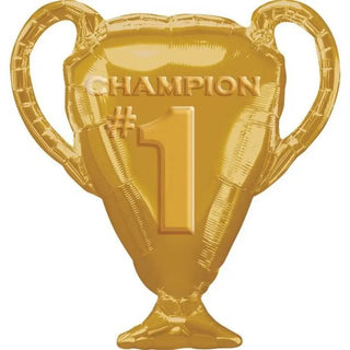 Anagram | Gold Trophy Champion #1 SuperShape Foil Balloon | Sports Party