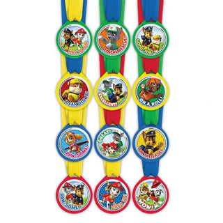 Amscan | Paw Patrol Medals - Pack of 12 | Paw Patrol Party Theme & Supplies