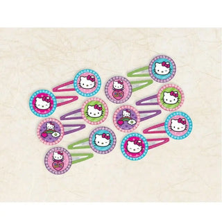 Amscan | Hello Kitty Rainbow Hair Clips - Pack of 12 | Hello Kitty Party Theme & Supplies
