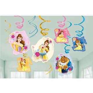 Amscan  Beauty and the Beast Hanging Swirl Decorations | Princess Party Theme & Supplies