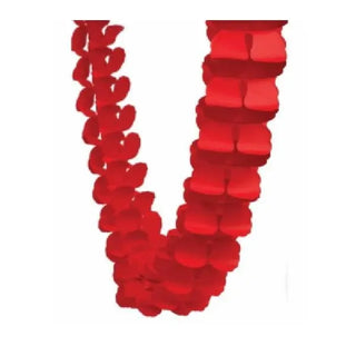 Five Star Honeycomb Garland - Apple Red