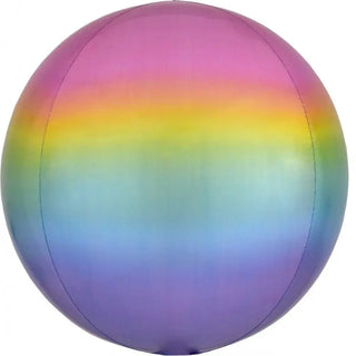 Anagram | Ombre Pastel Rainbow Orbz Foil Balloon