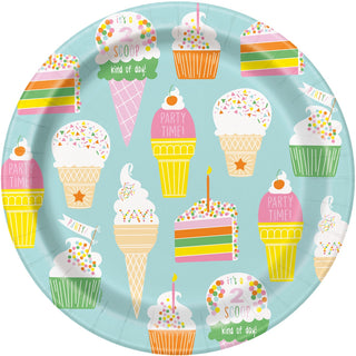 Ice Cream Party | Sweet Treat Party | Rainbow Party | Patterned Plates