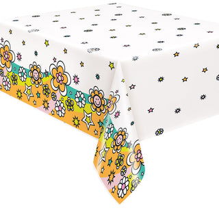 Flower Power Party | Hippie Party | 60s Party | 70s Party | Patterned Tablecover 
