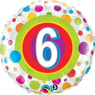 Number 6 Foil Balloon | 6th Birthday Party Supplies
