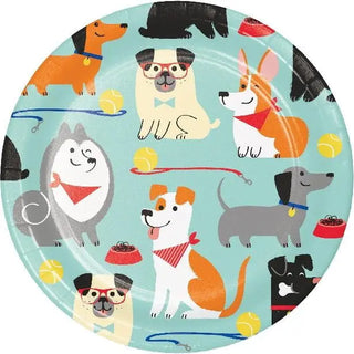 Amscan | Dog Party Plates - Lunch | Dog Party Theme & Supplies