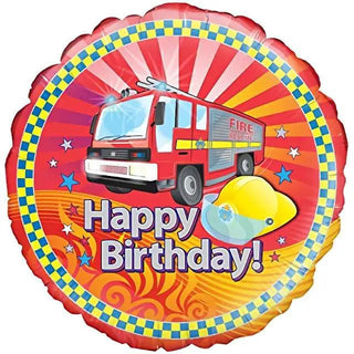 Oaktree | fire engine foil balloon | Fire Truck party supplies
