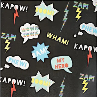 Meri Meri Superheroes Zap! Napkins - Lunch | Super Hero Party Theme & Supplies