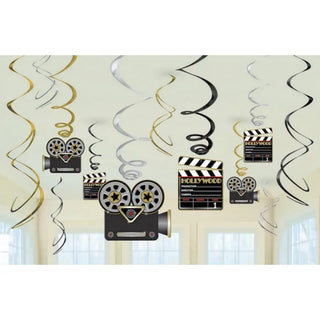Lights Camera Action Swirl Decorations | Hollywood Party Supplies