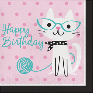 Cat Napkins | Cat Birthday Napkins | Cat Party Supplies