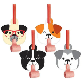 Dog Party Blowouts - 8 Pkt