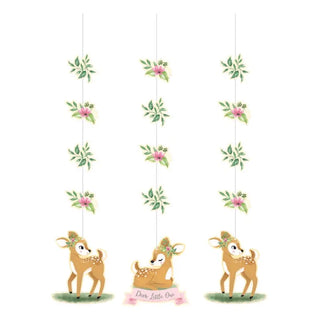 Deer Little One Hanging Cutout Decorations | Deer Little One Party Supplies