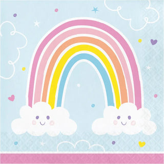 Happy Rainbow Napkins | Rainbow Party Supplies NZ