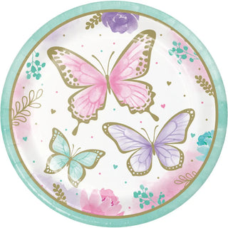 Butterfly Shimmer Plates | Butterfly Party Supplies