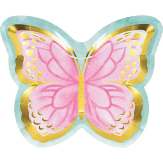 Butterfly Shimmer Plates | Butterfly Party Supplies