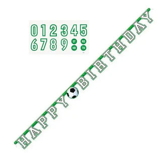 3D Soccer Happy Birthday Banner | Soccer Party | Party Supplies NZ