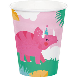 Dinosaur Party | Girl Dinosaur | Cups