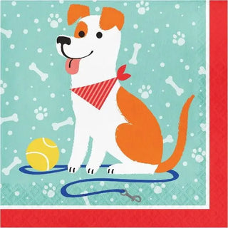 Amscan | Dog Party Napkins - Lunch | Dog Party Theme & Supplies