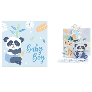 Baby Boy Card - Paper Pop up Card | Baby Shower Party Theme & Supplies