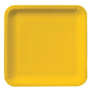 Yellow Square Plates | Yellow Party Supplies NZ