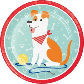 Amscan | Dog Party Plates - Dinner | Dog Party Theme & Supplies
