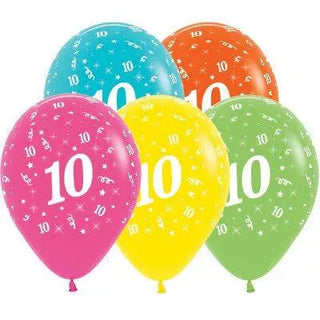 Sempertex | age 10 balloon | 10th birthday party supplies