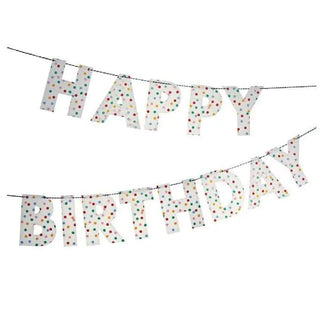 Meri Meri Toot Sweet Happy Birthday Garland | Rainbow Party Theme & Supplies