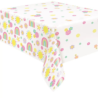 Unique | Pastel Rainbow Tablecover | Rainbow Party Supplies NZ