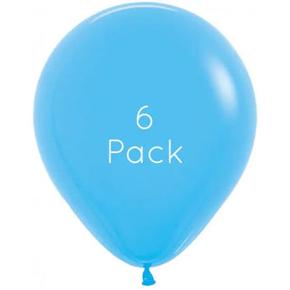 45cm Blue Giant Balloons - 6 Pkt