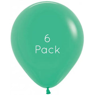 45cm Fashion Green Giant Balloons - 6 Pkt