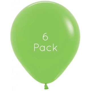 45cm Lime Green Giant Balloons - 6 Pkt