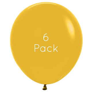 45cm Mustard Giant Balloons - 6 Pkt