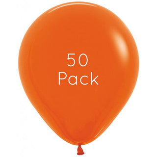 45cm Orange Giant Balloons 50 Pack | Orange Party Supplies NZ