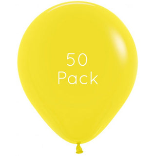 45cm Yellow Giant Balloons 50 Pack | Yellow Party Supplies NZ