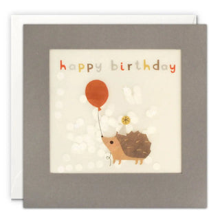 James Ellis | Happy Birthday Hedgehog Shakies Card | Woodland Party Supplies NZ