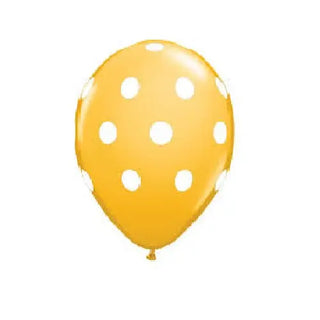 Qualatex | Goldenrod Polka Dot Balloon | Gold Party Theme & Supplies