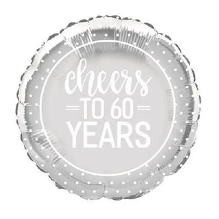 Cheers to 60 Years Foil Balloon | Anniversary Party Theme & Supplies | Unique