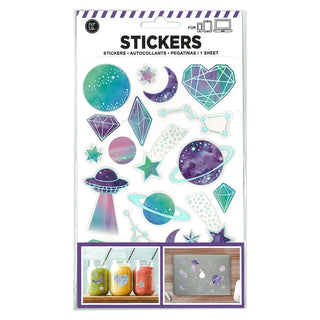 Transparent Space Stickers | Space Party Supplies